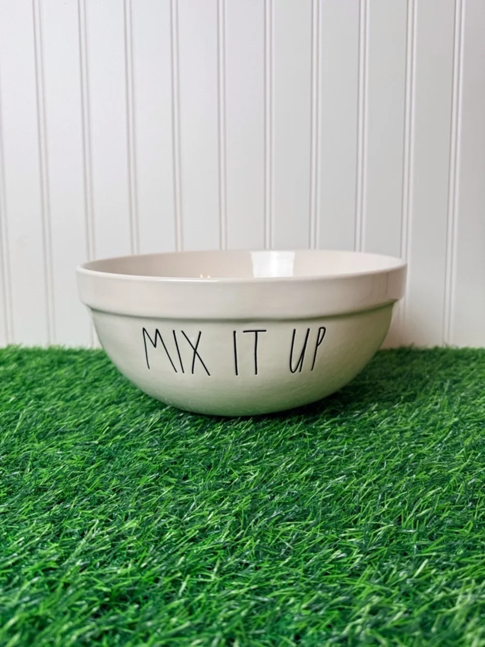 Rae Dunn by Magenta 3 pc. Ceramic Mixing/Serving Bowls White/Black EUC